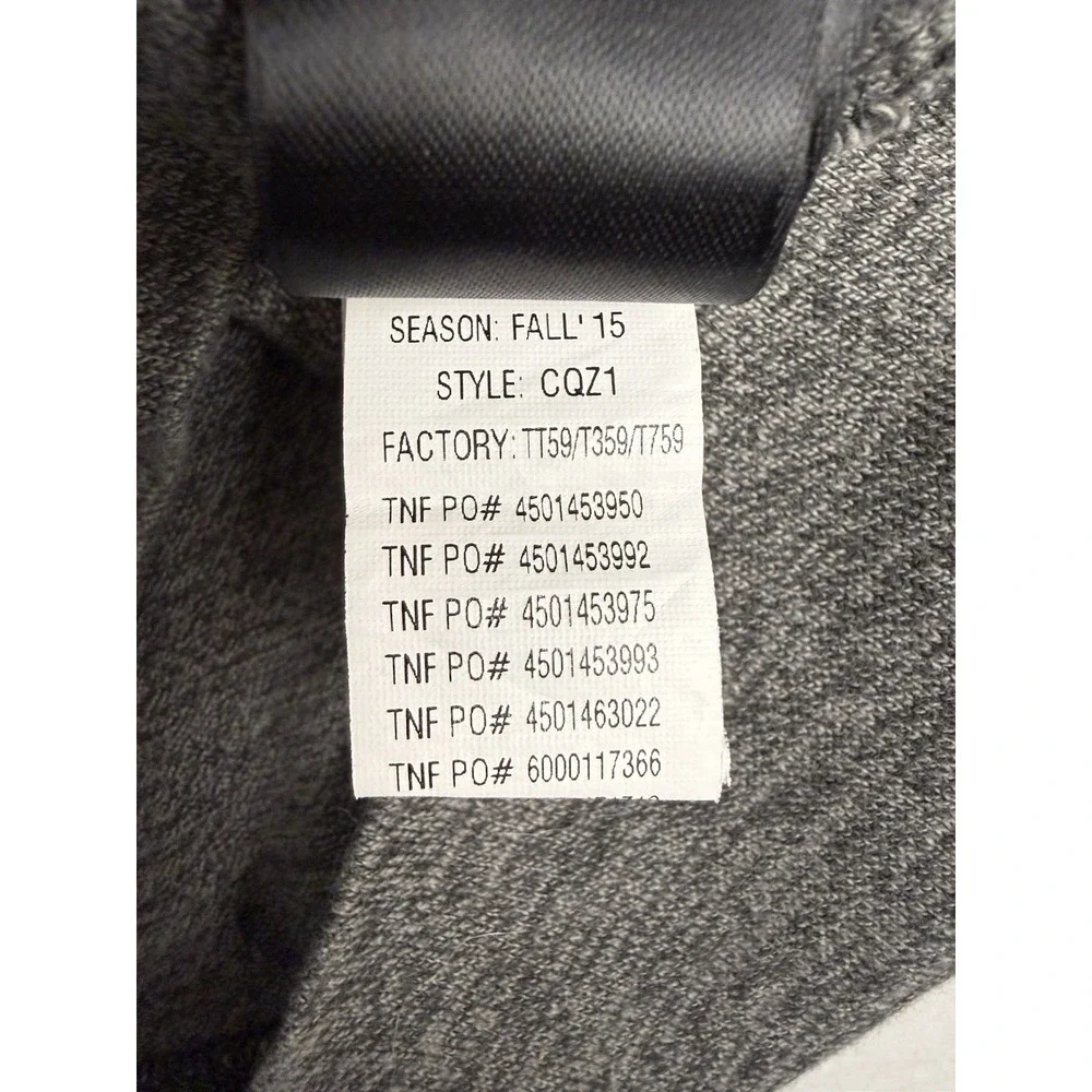 The North Face Copperwood Crewneck Raglan Long Sleeve Gray Men's Small Logo